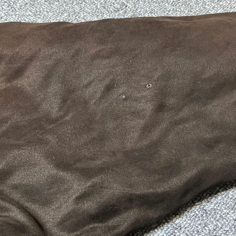 Weather Report by Weatherproof Bomber Jacket Large Brown Faux Suede Full Zip - Picture 10 of 13